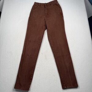 Vintage Wrangler SilverLake Jeans Womens 11/12 Brown High Rise Straight USA